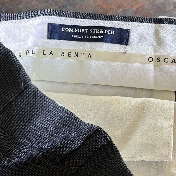 Oscar De La Renta 36x30 Wool Blend Dress Pants Comfort Stretch - Picture 4 of 12